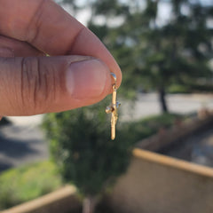 14K or 18K Gold Robed Cross Pendant