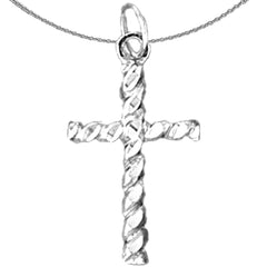 Colgante de cruz latina de oro de 14 quilates o 18 quilates