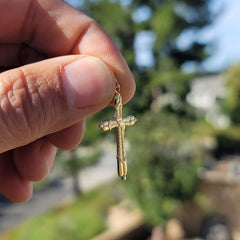 14K or 18K Gold Methodist Cross Pendant