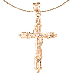 14K or 18K Gold Methodist Cross Pendant