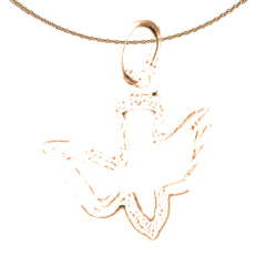 14K or 18K Gold Dove Pendant