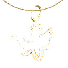 14K or 18K Gold Dove Pendant
