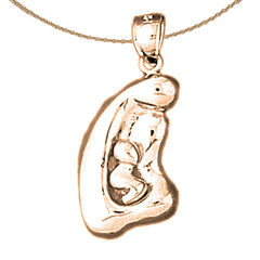 14K or 18K Gold Mother Mary Pendant