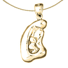 14K or 18K Gold Mother Mary Pendant