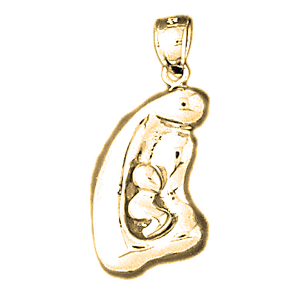 14K or 18K Gold Mother Mary Pendant