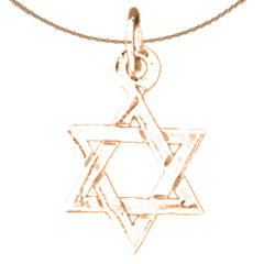Colgante Estrella de David de Oro de 14K o 18K