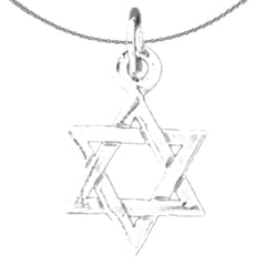 Colgante Estrella de David de Oro de 14K o 18K