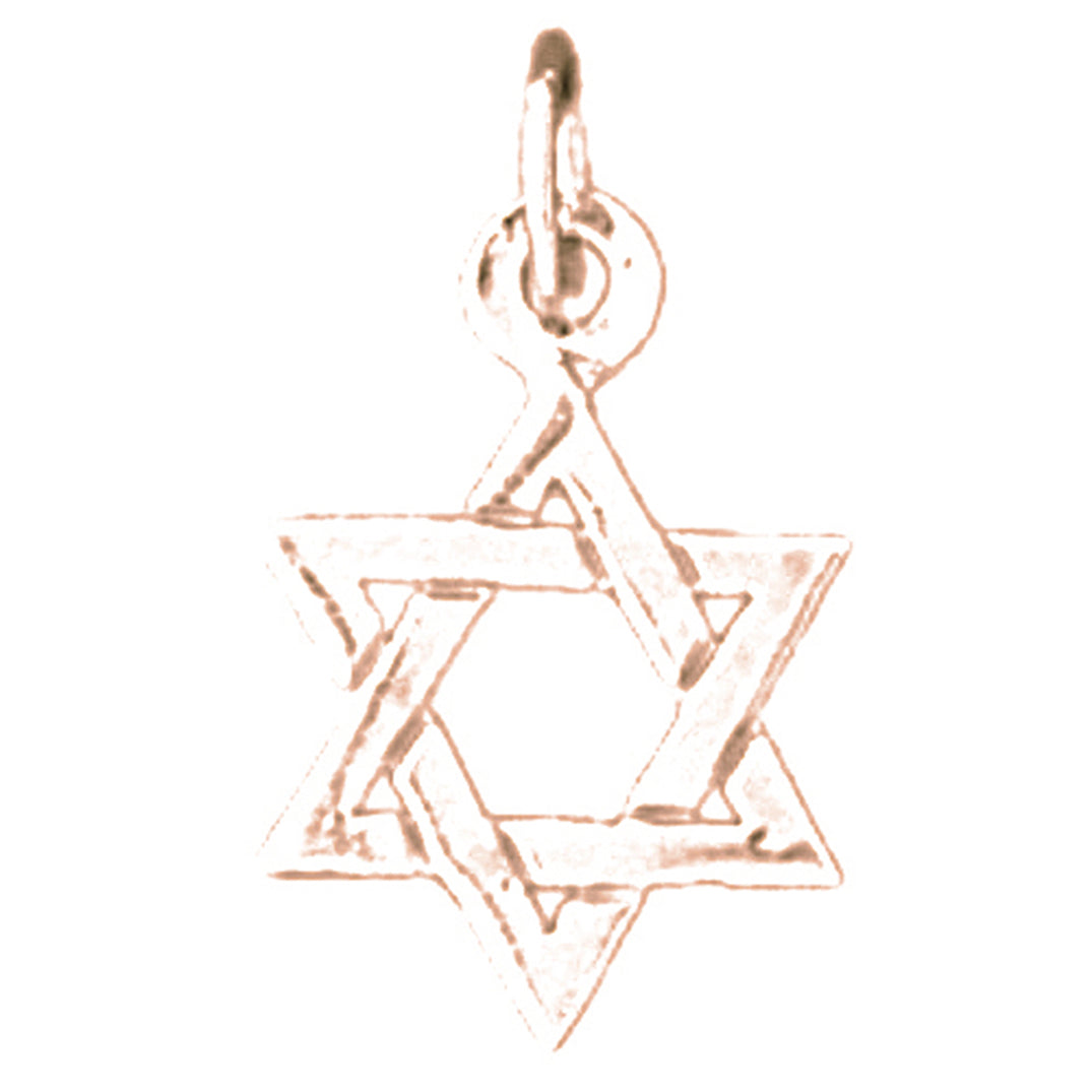 14K or 18K Gold Star of David Pendant
