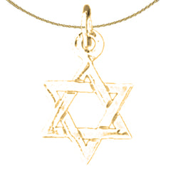 Colgante Estrella de David de Oro de 14K o 18K