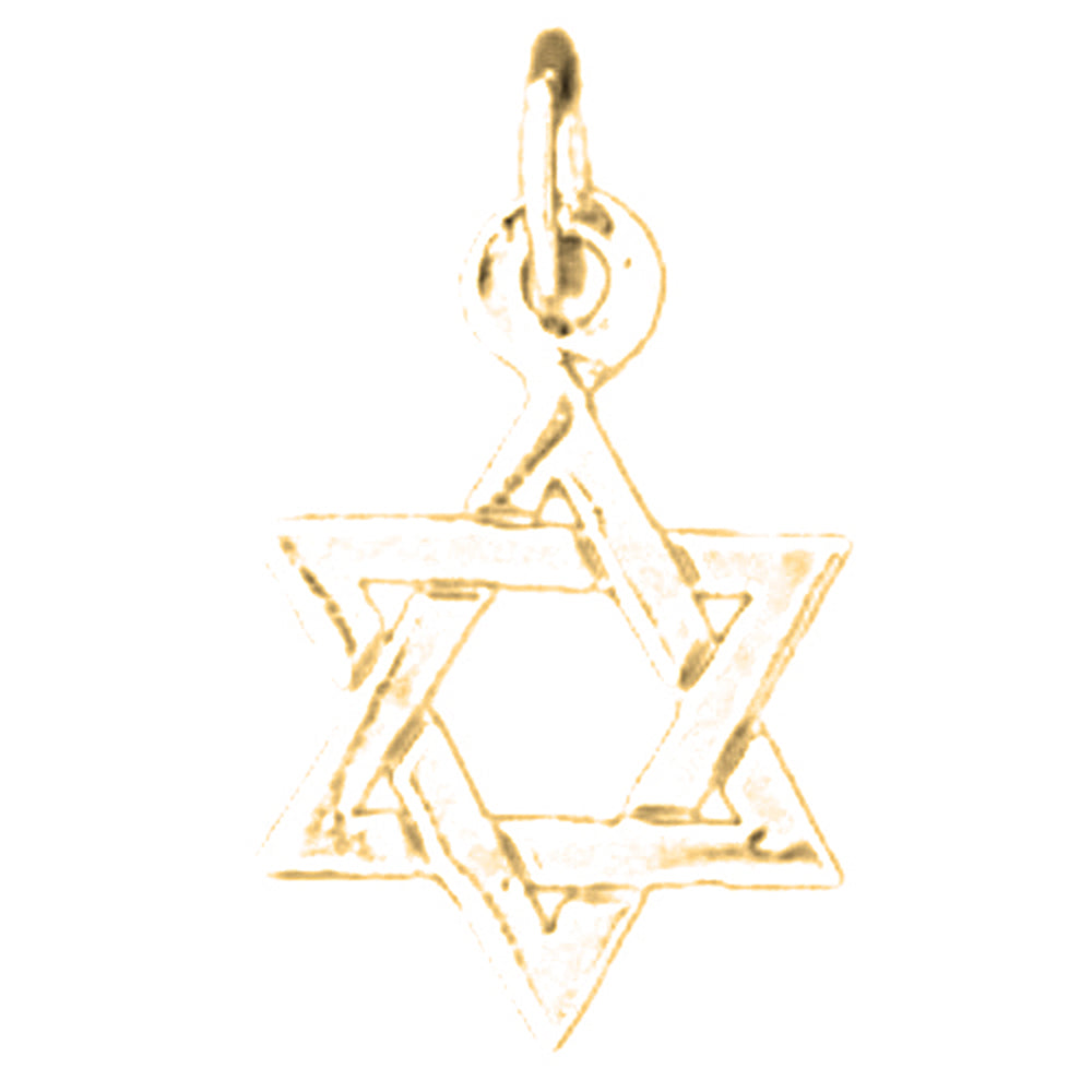 14K or 18K Gold Star of David Pendant