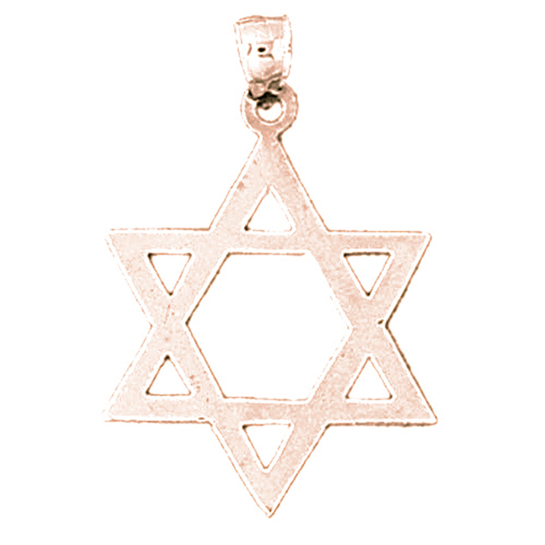 14K or 18K Gold Star of David Pendant