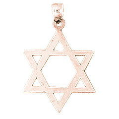 14K or 18K Gold Star of David Pendant