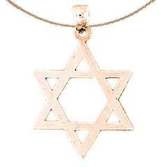 Colgante Estrella de David de Oro de 14K o 18K