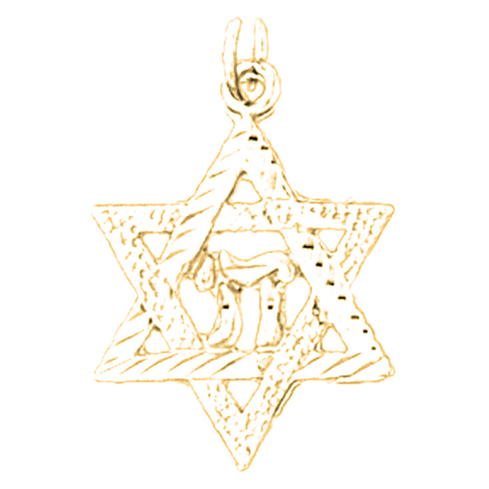 14K or 18K Gold Star of David Pendant
