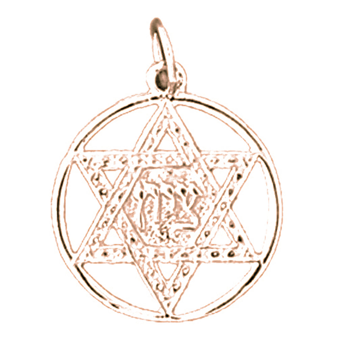 14K or 18K Gold Star of David Pendant