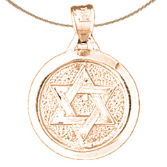Colgante Estrella de David de Oro de 14K o 18K