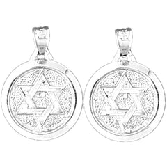 14K or 18K Gold 23mm Star of David Earrings