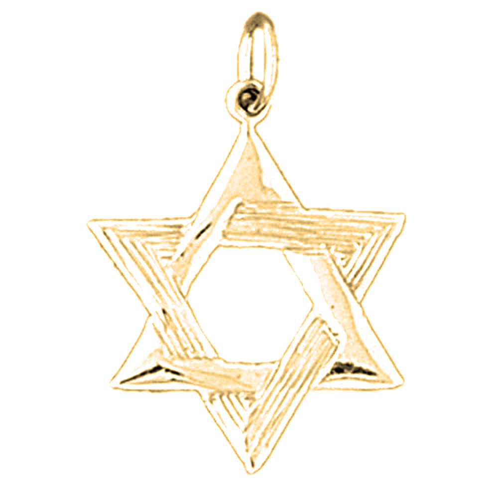 14K or 18K Gold Star of David Pendant