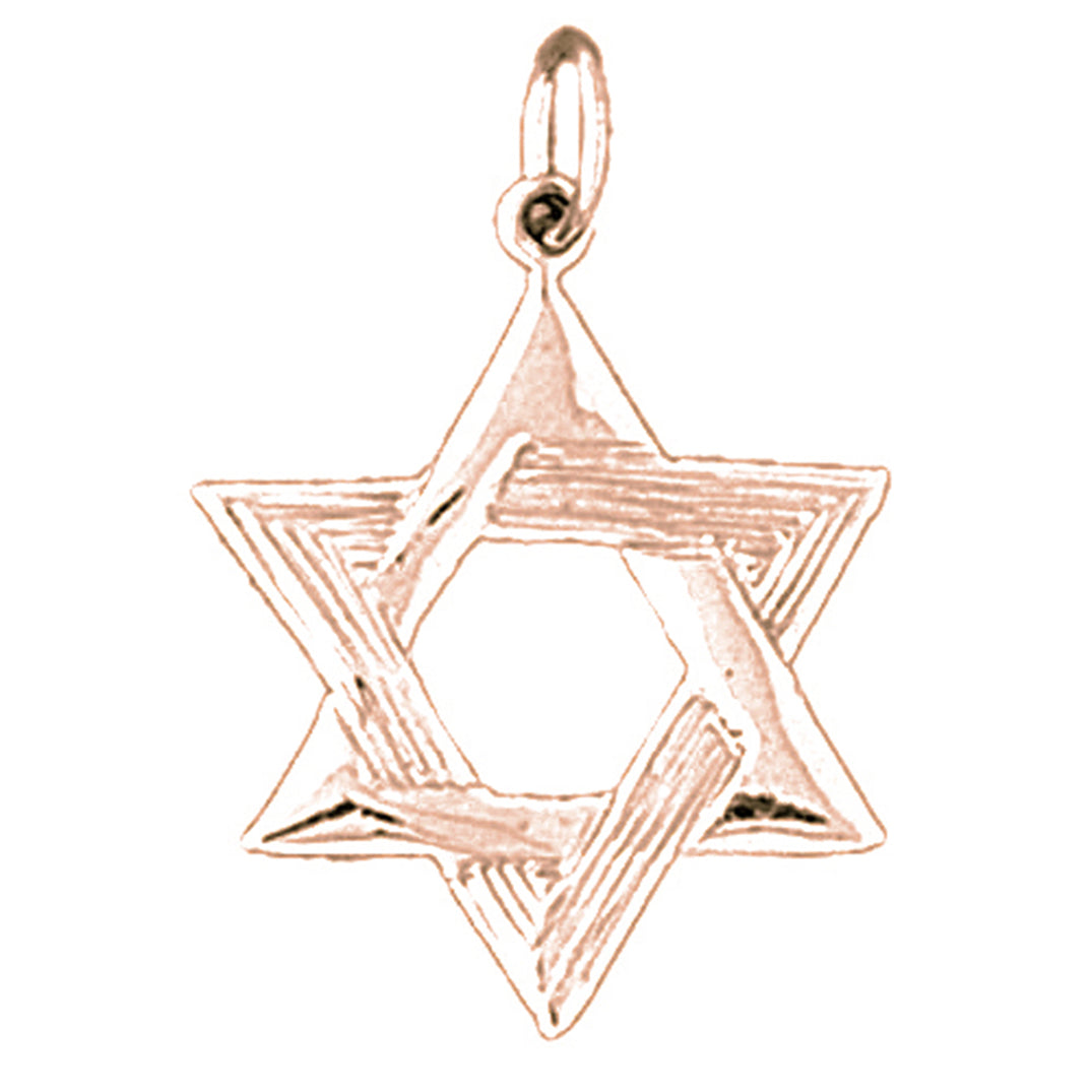 14K or 18K Gold Star of David Pendant