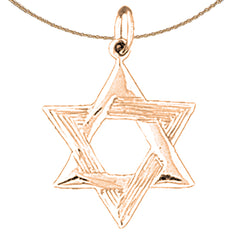 Colgante Estrella de David de Oro de 14K o 18K