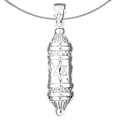 Colgante de pergamino de la Torá de oro de 14 quilates o 18 quilates