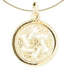 Colgante Estrella de David de Oro de 14K o 18K