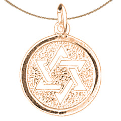 Colgante Estrella de David de Oro de 14K o 18K