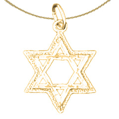Colgante Estrella de David de Oro de 14K o 18K