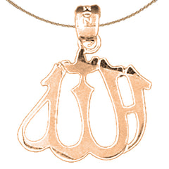 Colgante Alá musulmán de oro de 14 quilates o 18 quilates