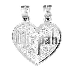 14K or 18K Gold Mizpah Breakable Heart Pendant