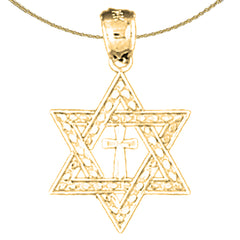 Colgante Estrella de David de Oro de 14K o 18K