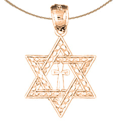 Colgante Estrella de David de Oro de 14K o 18K