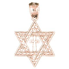 14K or 18K Gold Star of David Pendant