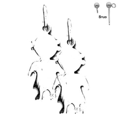 14K or 18K Gold Hand-cut Earrings