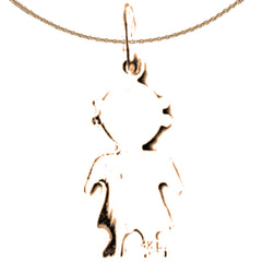 Handgeschliffener Anhänger aus 14 Karat oder 18 Karat Gold