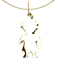 Handgeschliffener Anhänger aus 14 Karat oder 18 Karat Gold