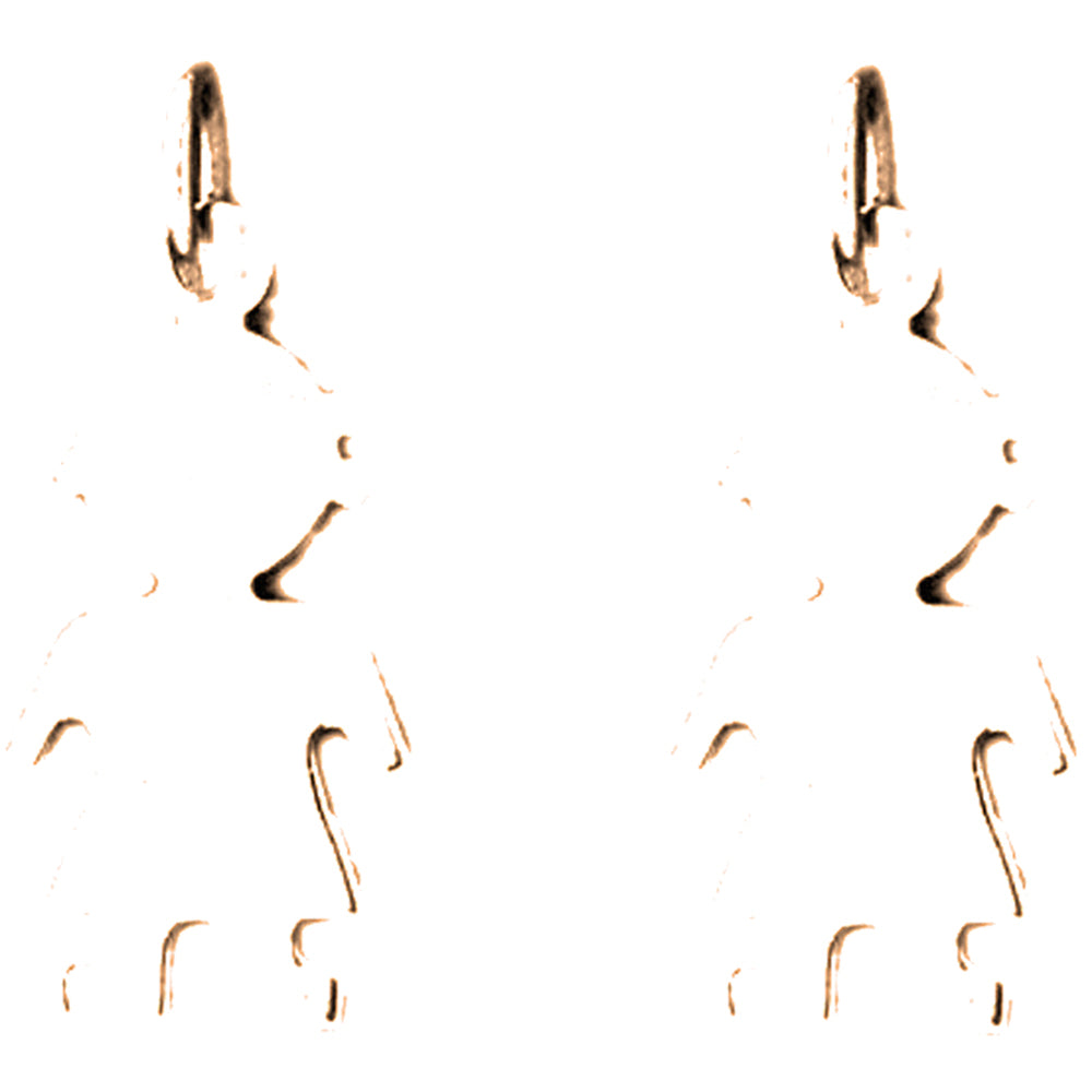 14K or 18K Gold 26mm Hand-cut Earrings