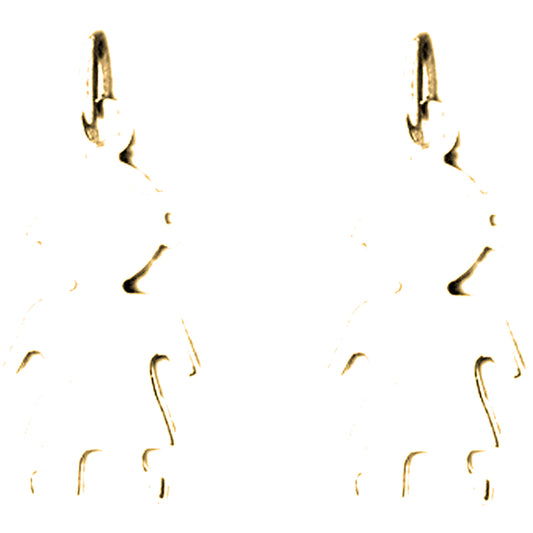 14K or 18K Gold 26mm Hand-cut Earrings