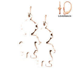 14K oder 18K Gold 31mm handgeschliffene Ohrringe