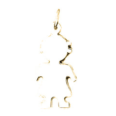 14K or 18K Gold Hand-cut Pendant