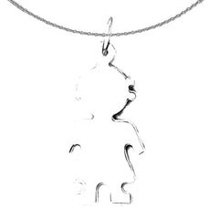 Handgeschliffener Anhänger aus 14 Karat oder 18 Karat Gold