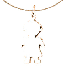 Handgeschliffener Anhänger aus 14 Karat oder 18 Karat Gold