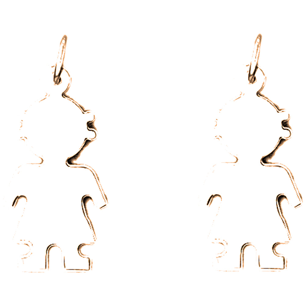 14K or 18K Gold 31mm Hand-cut Earrings