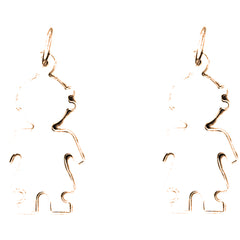 14K or 18K Gold 31mm Hand-cut Earrings
