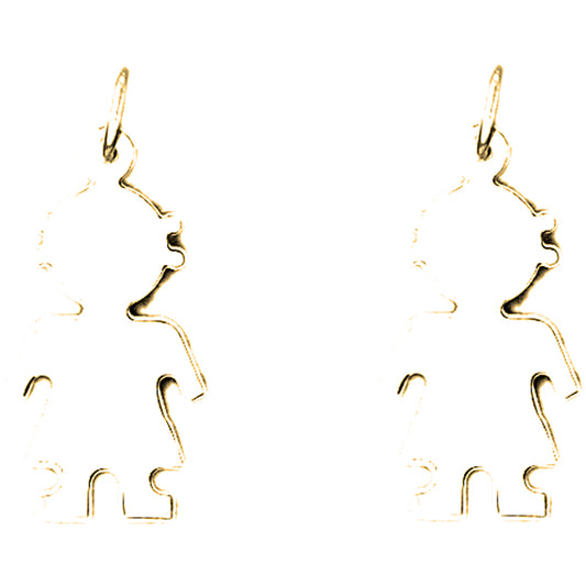 14K or 18K Gold 31mm Hand-cut Earrings