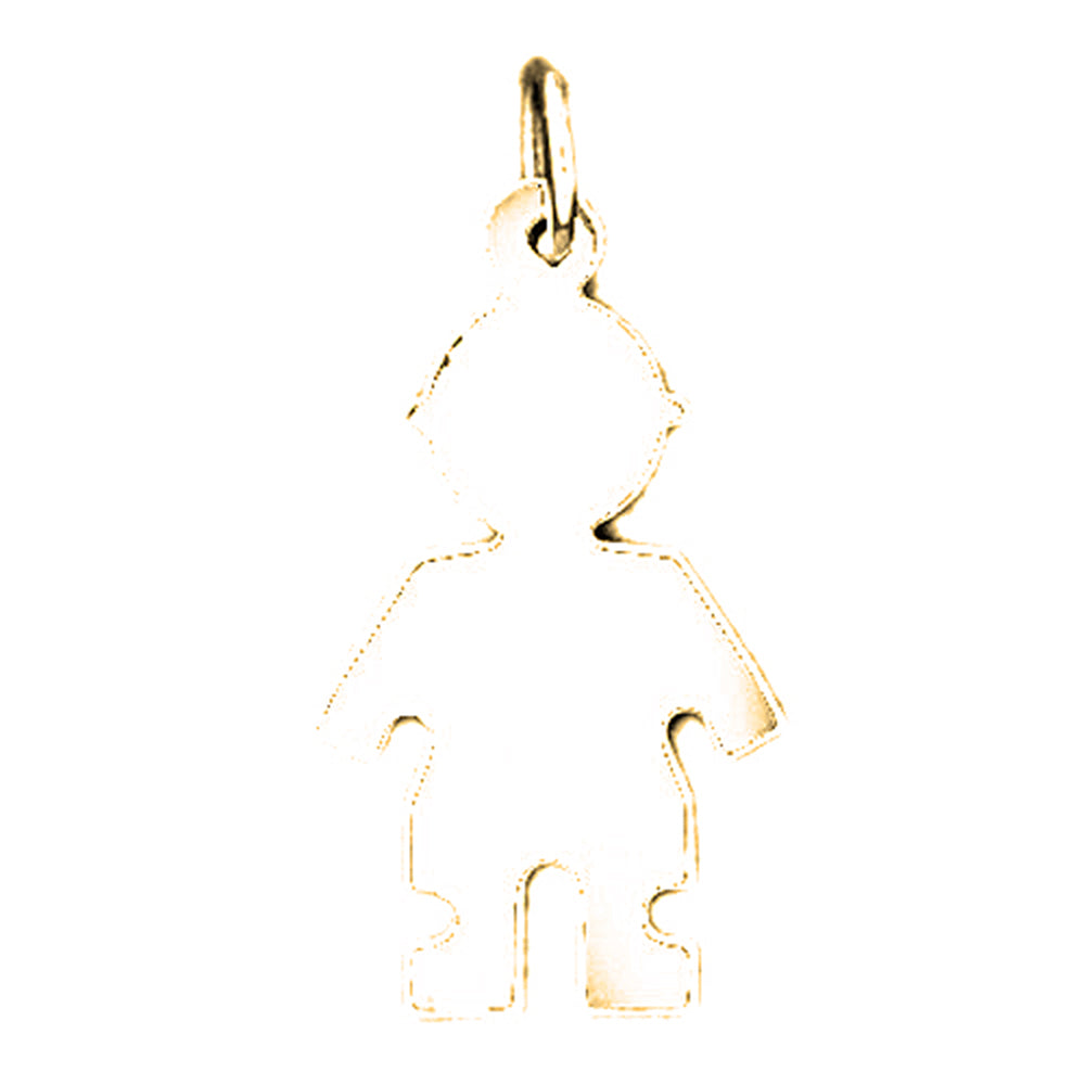 14K or 18K Gold Hand-cut Pendant