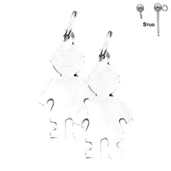 14K oder 18K Gold 26mm Handgeschliffene Ohrringe