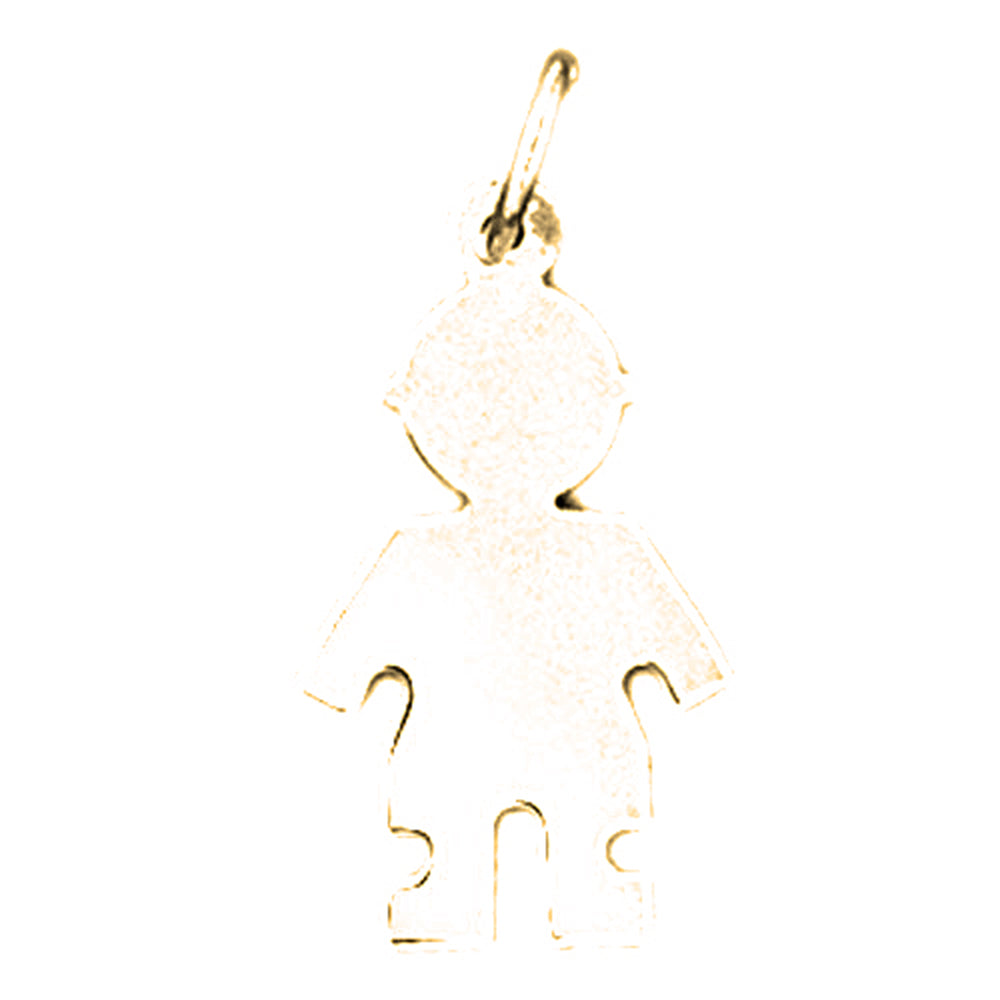 14K or 18K Gold Hand-cut Pendant