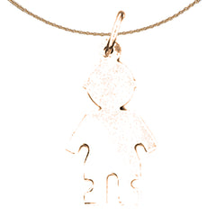 Handgeschliffener Anhänger aus 14 Karat oder 18 Karat Gold