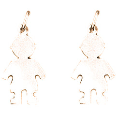 14K or 18K Gold 26mm Hand-cut Earrings